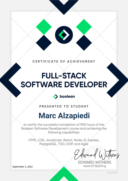 Full Stack Software Developer
